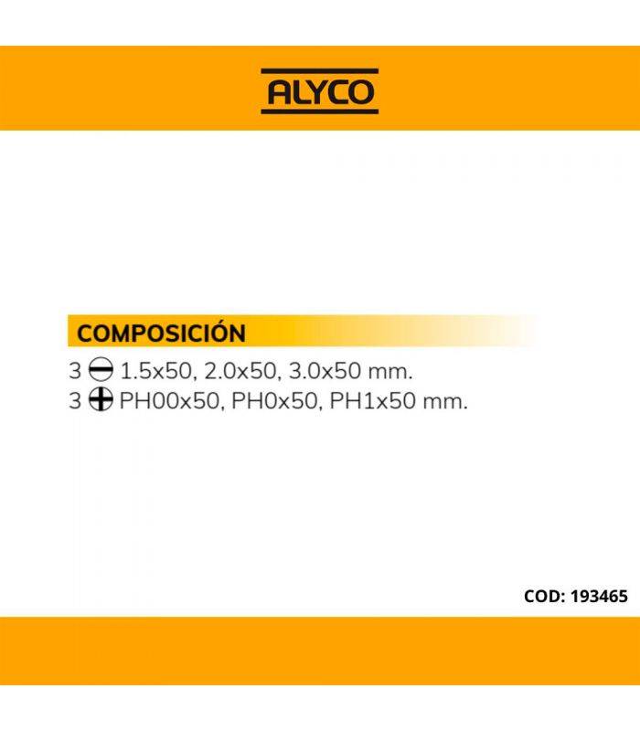 Set De 6 Tournevis Précision Alyco 193465 - Image 4