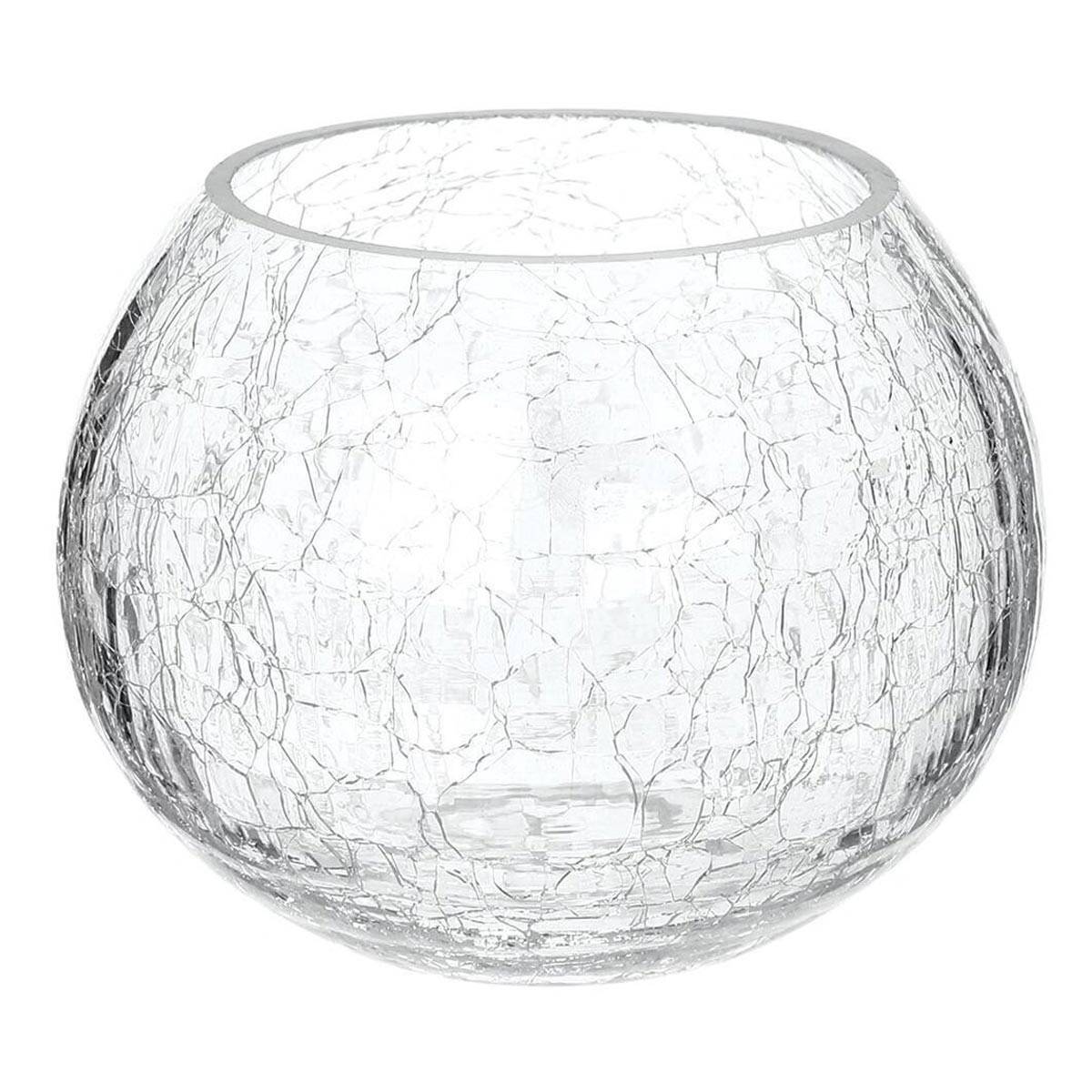Photophore en Verre "Craq" 10cm Transparent
