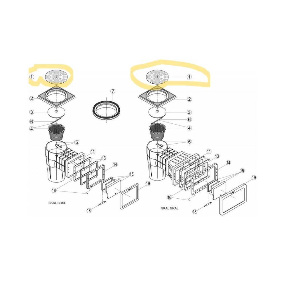 Hayward - Couvercle skimmer KRIPSOL - 500601000100 - Imagen 2