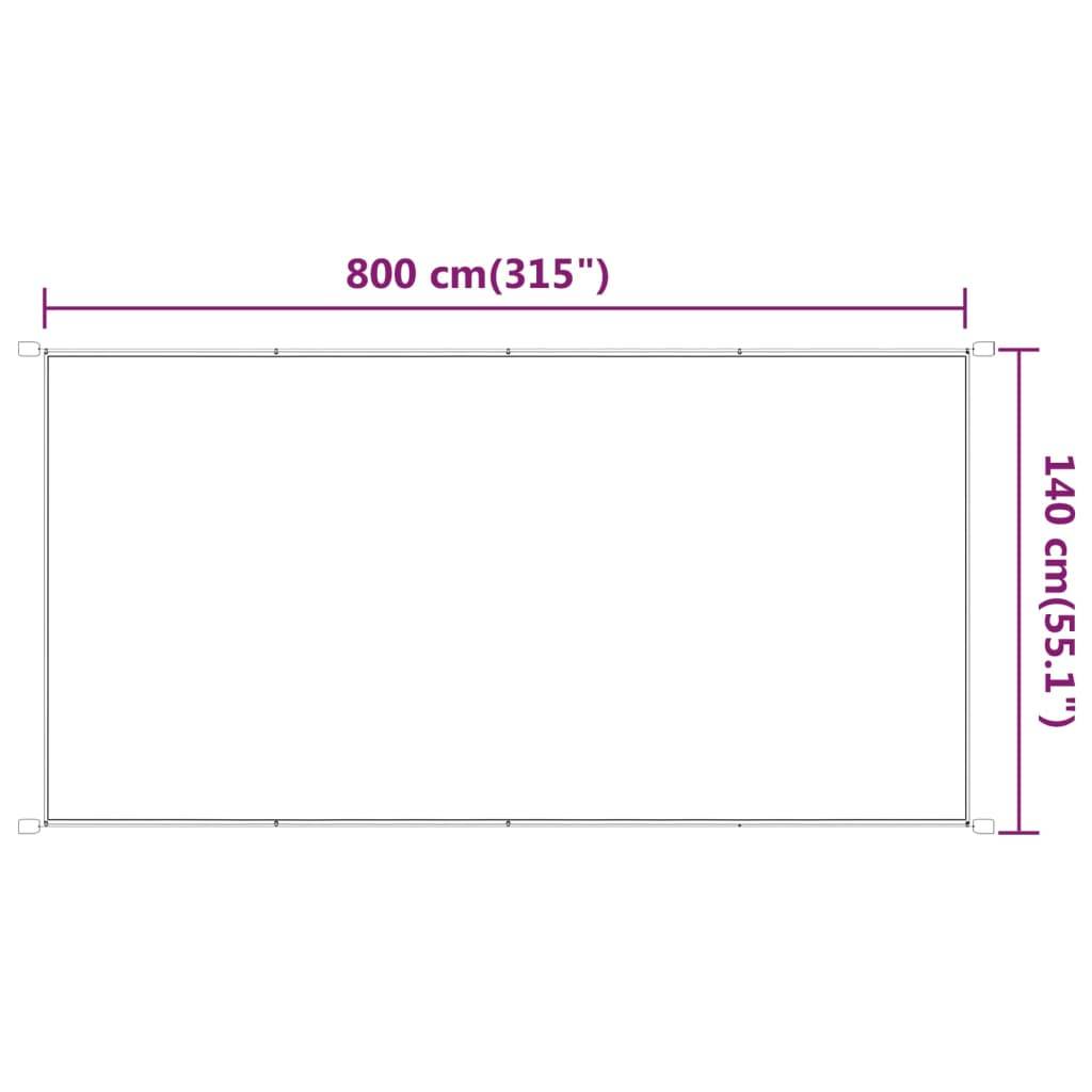 Helloshop26 - Auvent vertical 140 x 800 cm tissu oxford anthracite - Imagen 5