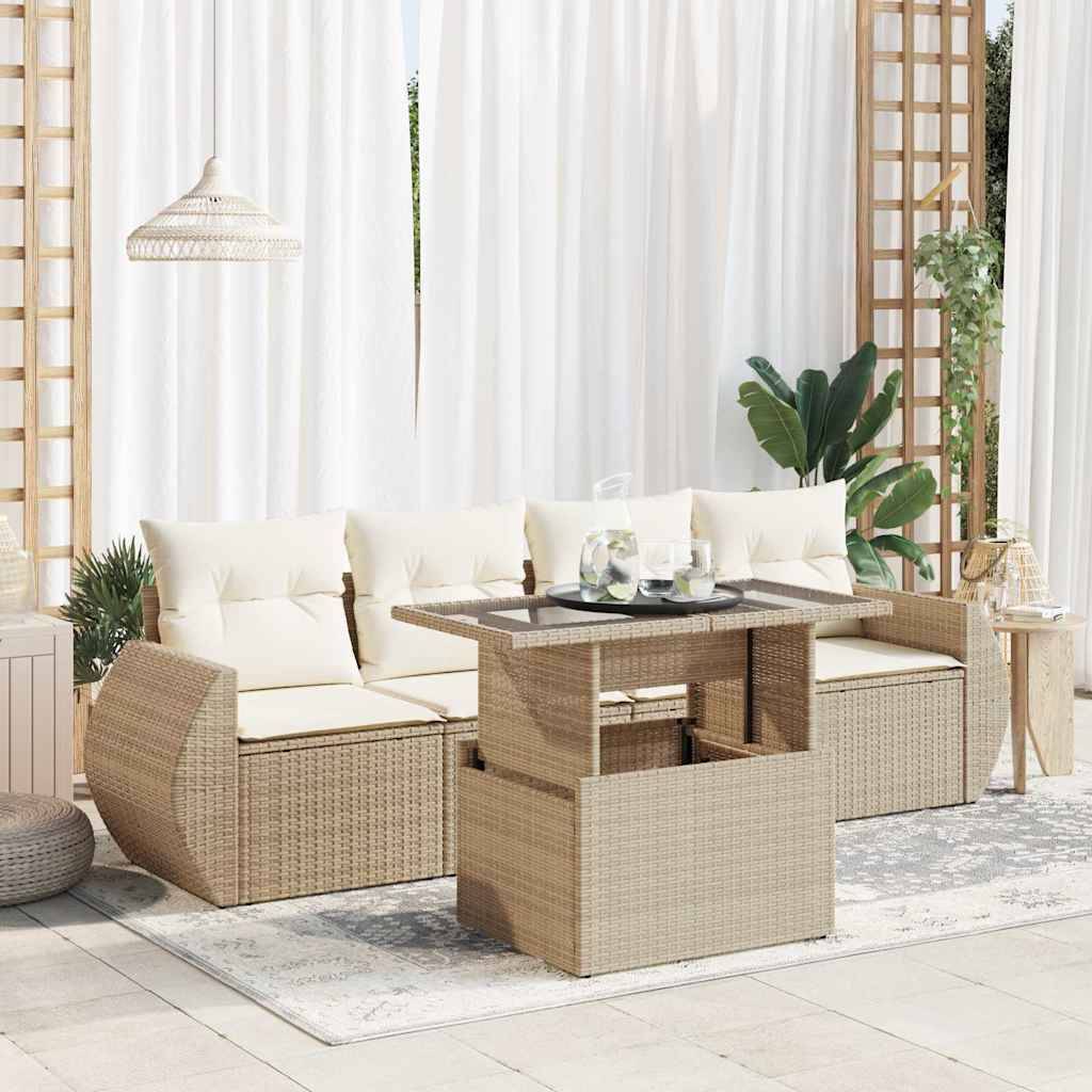 ComfortXL - Salon de jardin 4 personnes résine tressée avec coffres de rangement et table Beige – ComfortXL Outdoor Living