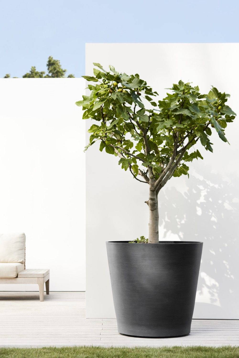 Ecopots - Grand pot sur roues Amsterdam 80 Gris Foncé - Ø 80 x H. 75 cm - 300 L ECOPOTS - Imagen 4