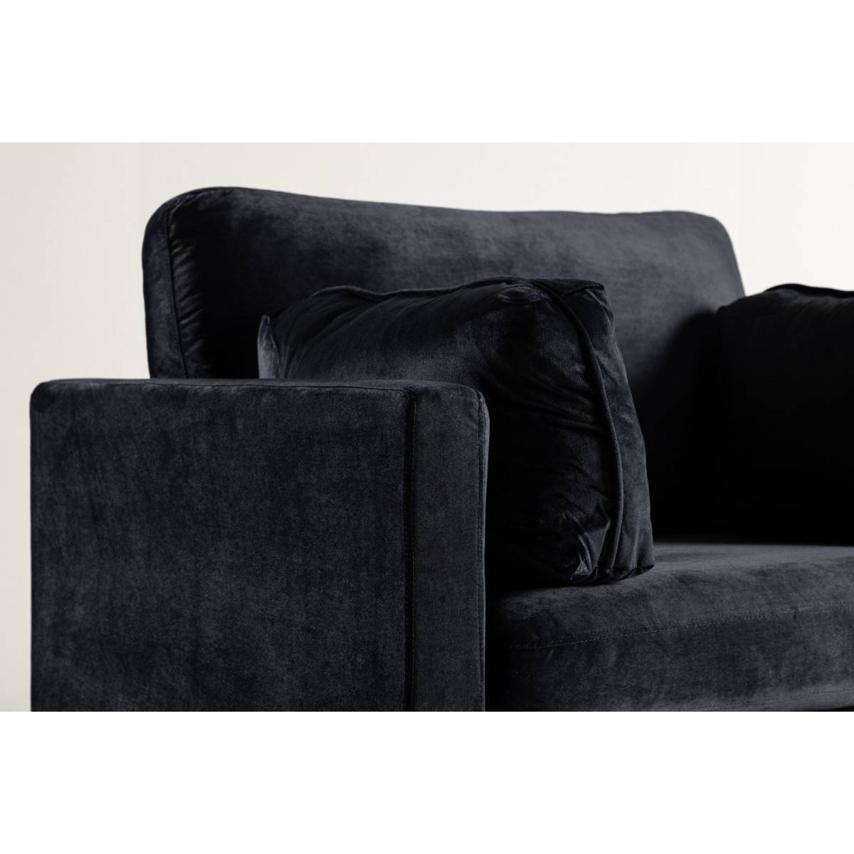 Paris Prix - Fauteuil Design en Velours "Boom" 110cm Noir & Or - Image 8