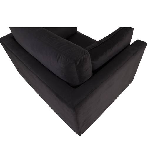 Paris Prix - Fauteuil Design en Velours "Boom" 110cm Noir & Or - Image 6