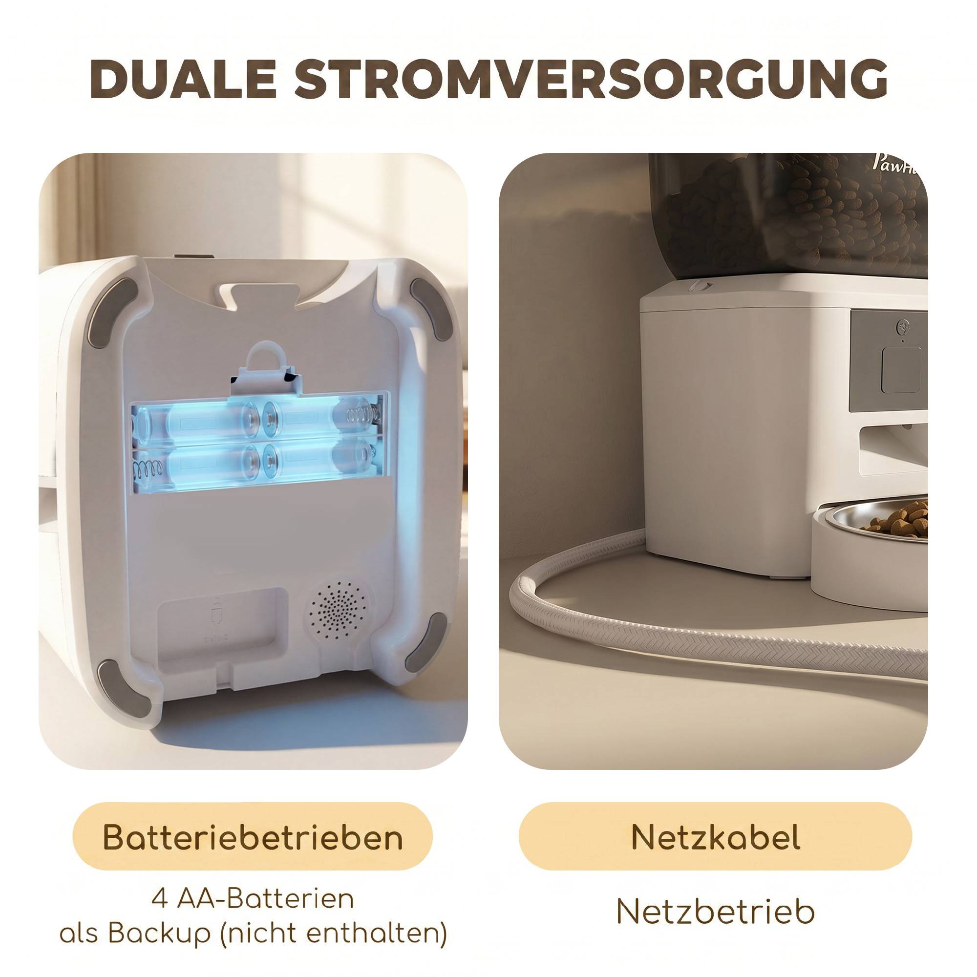 Distributeur automatique de nourriture pour chat, WiFi 2,4G, 4L, pilotage par appli, 1–10 repas, appel nourriture 10s - Image 9