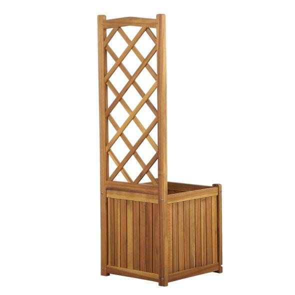 Beau Rivage - Jardinière avec treillis MIRI en bois d'acacia 43,5x43,5x130 cm Beau Rivage - Imagen 5