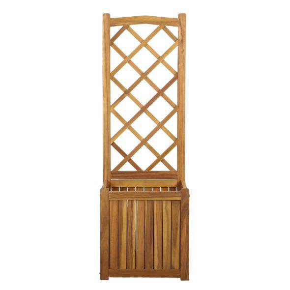 Beau Rivage - Jardinière avec treillis MIRI en bois d'acacia 43,5x43,5x130 cm Beau Rivage - Imagen 1