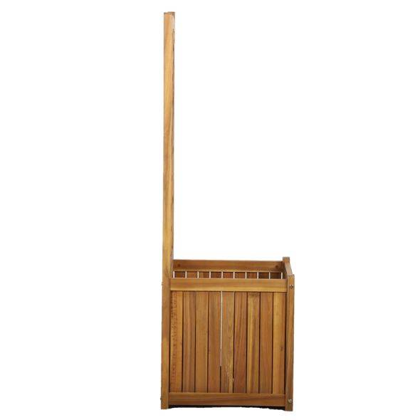Beau Rivage - Jardinière avec treillis MIRI en bois d'acacia 43,5x43,5x130 cm Beau Rivage - Imagen 4
