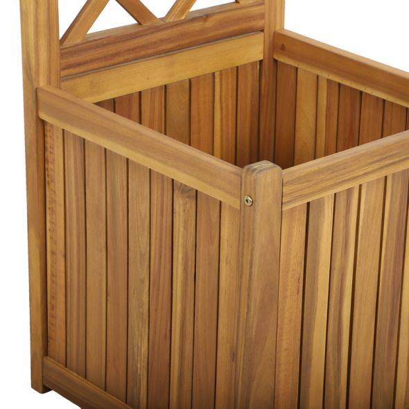 Beau Rivage - Jardinière avec treillis MIRI  en bois d'acacia 43,5x43,5x130 cm Beau Rivage - Imagen 6