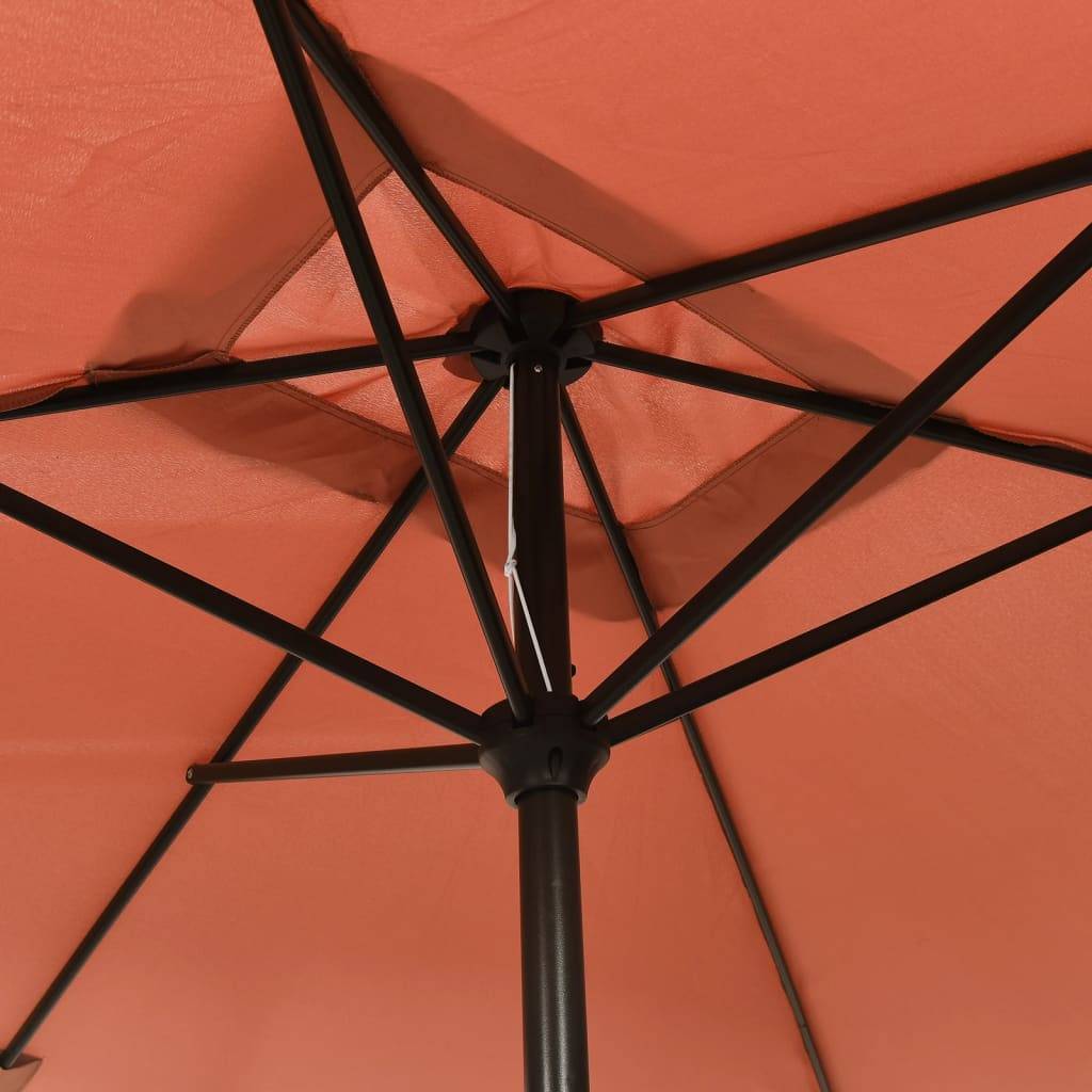 Helloshop26 - Parasol avec mât en métal 300 x 200 cm terre cuite - Image 4