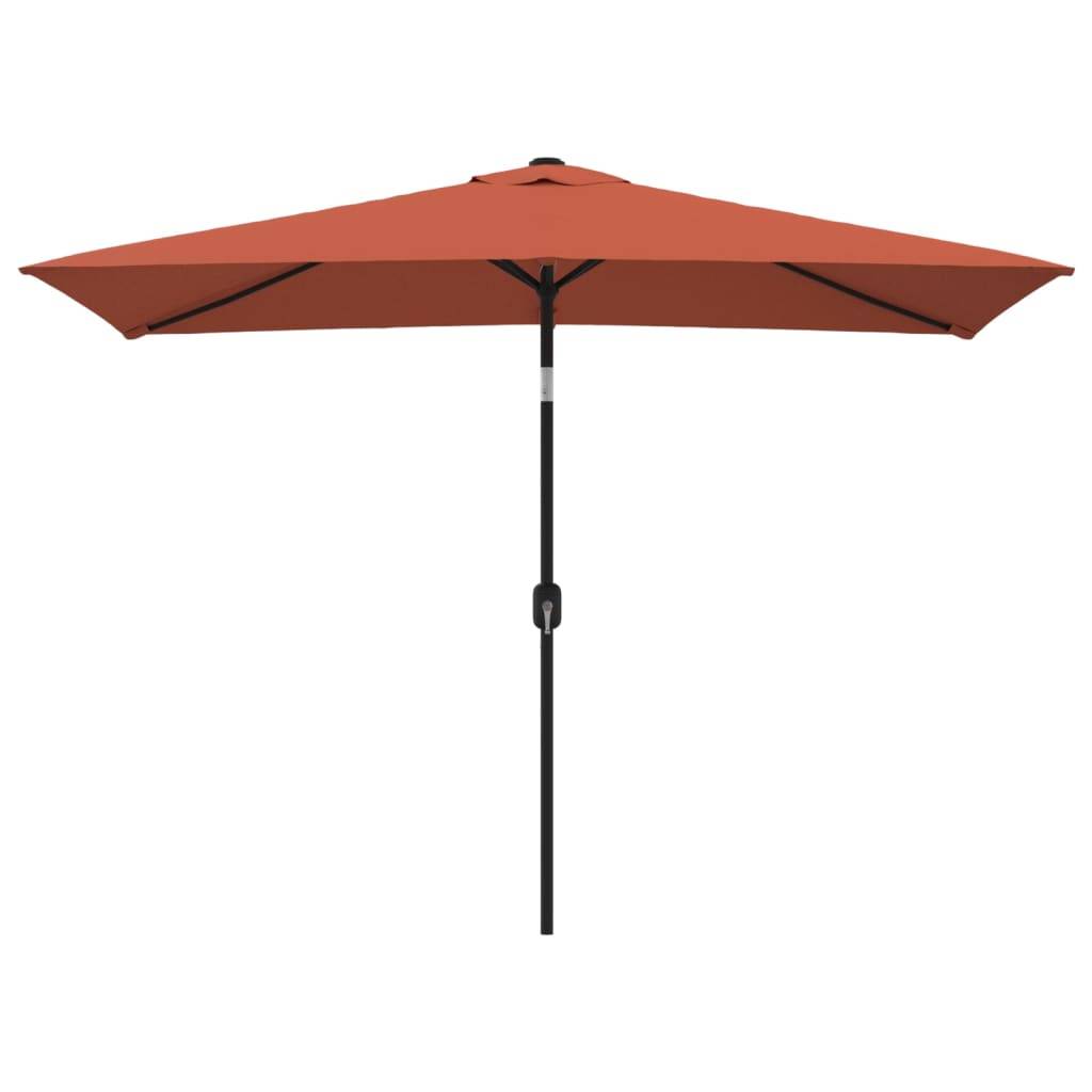 Helloshop26 - Parasol avec mât en métal 300 x 200 cm terre cuite - Image 1