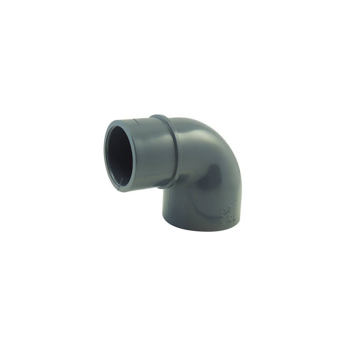 Codital - Coude 90° M/F ou coude réduit 90° F/F à coller - Ø A: 63mm | Ø B: 63mm | Ø C : 50mm - Imagen 1