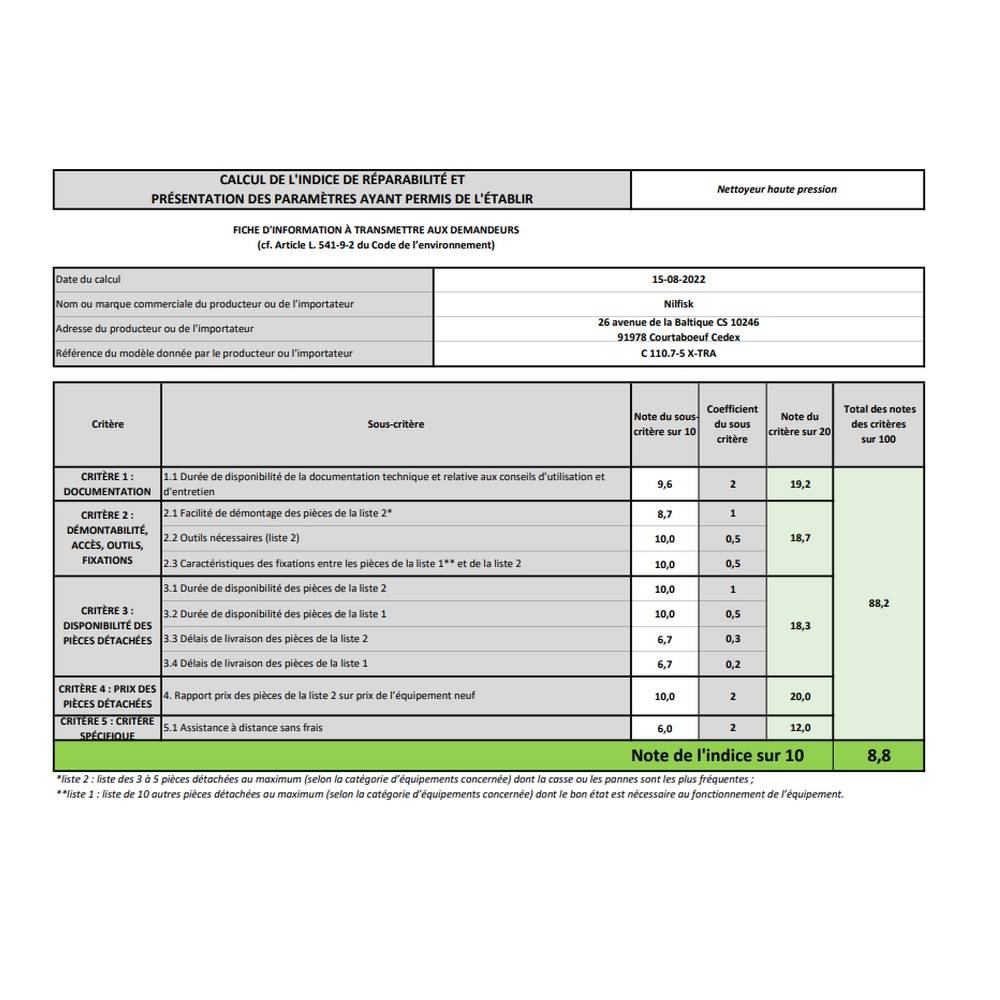 Nilfisk - Nettoyeur haute pression 110 bars C11075XTRA Nilfisk - Imagen 3