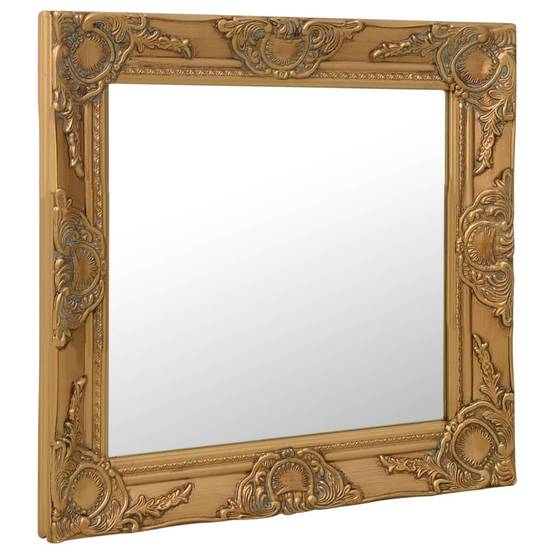 Maison Chic - Miroir mural - Miroir décoratif style baroque 50x50 cm Doré - Image 1