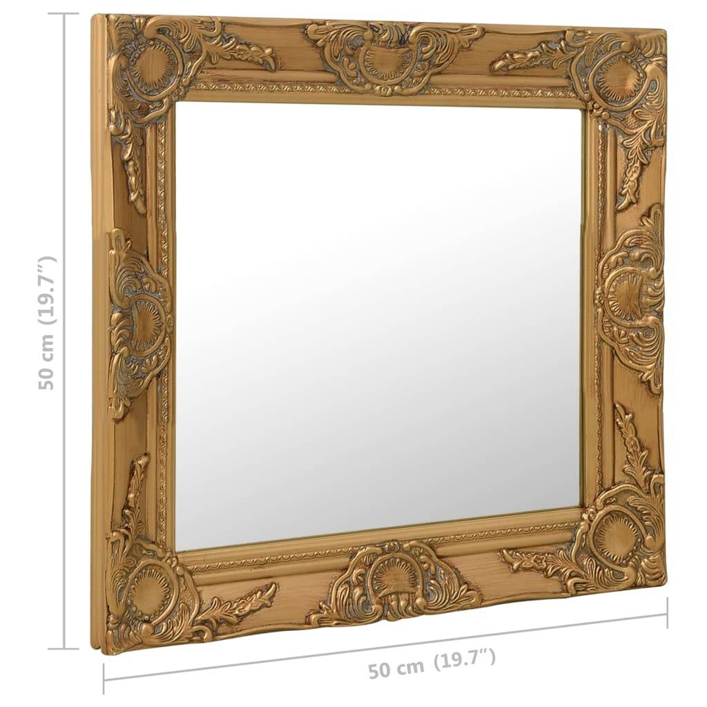 Maison Chic - Miroir mural - Miroir décoratif style baroque 50x50 cm Doré - Image 6