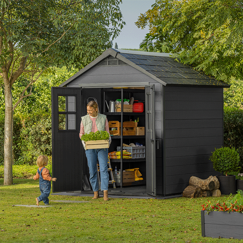 Keter - Abri de jardin résine Keter 5m2 – WOODIUM® 757 - Anthracite - Imagen 3