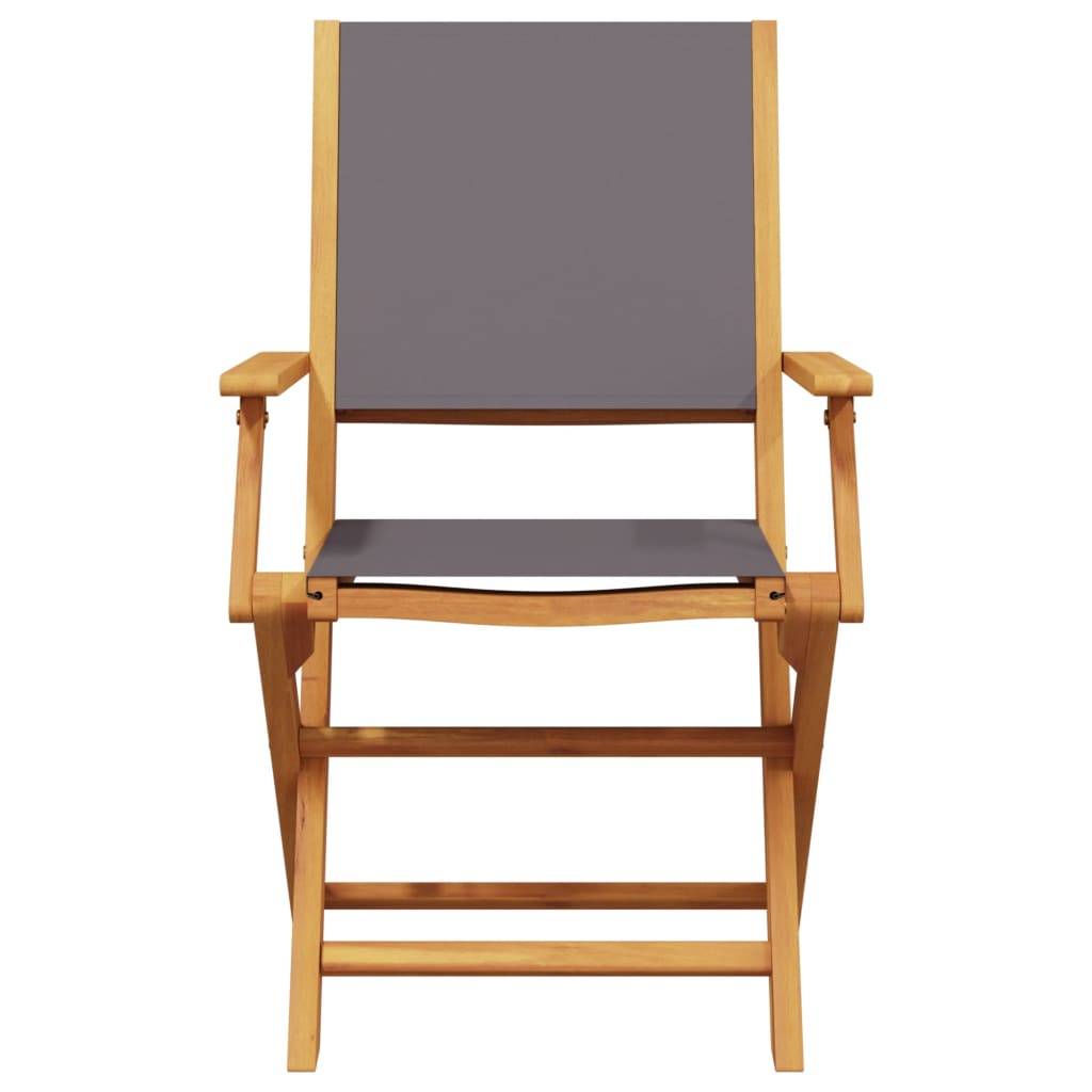 Maison Chic - Ensemble 3 pcs de bistro - Salon De Jardin - Mobilier extérieur anthracite tissu et bois massif MI477 - Image 6