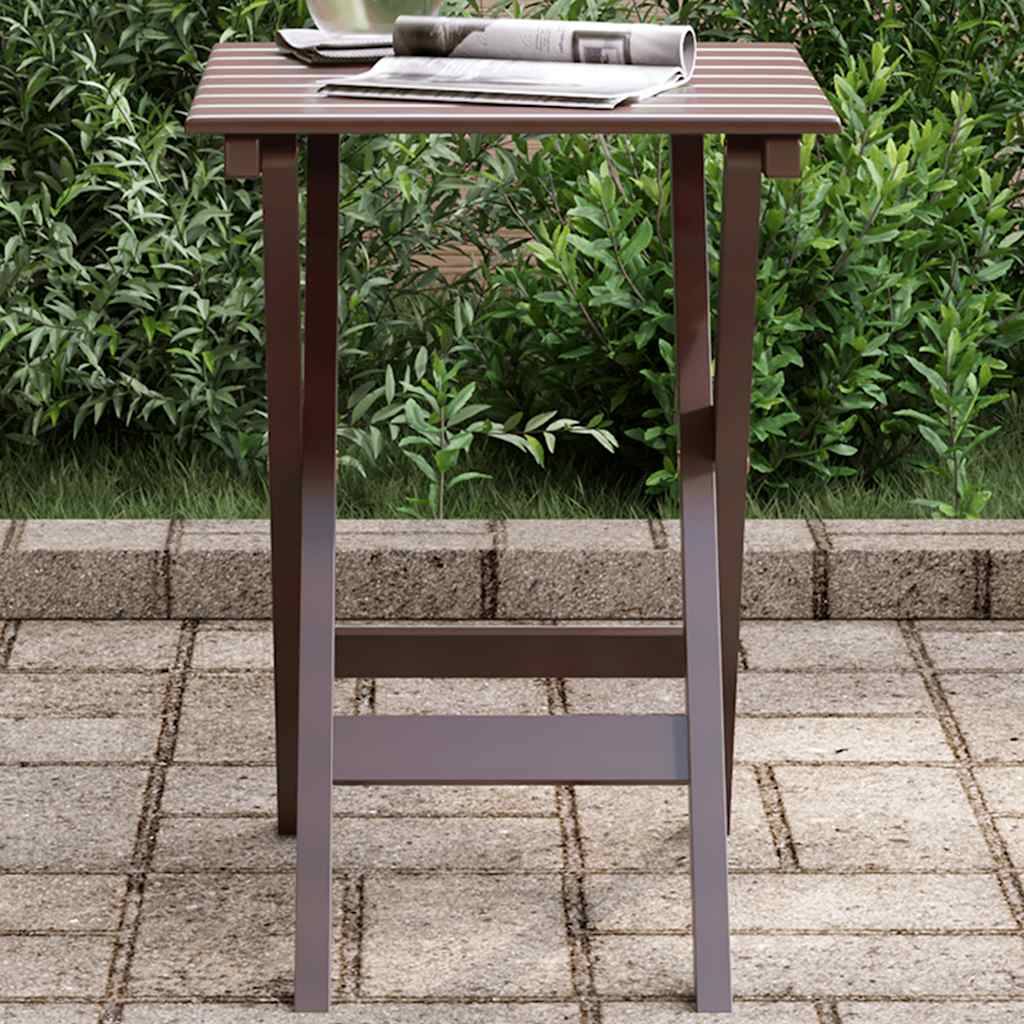 Table d'appoint pliable bois de peuplier marron 35 x 35 x 46 cm - PANGIVO - Image 1