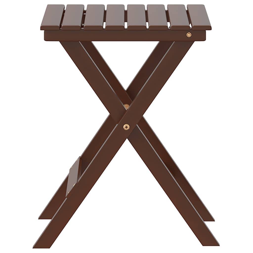 Table d'appoint pliable bois de peuplier marron 35 x 35 x 46 cm - PANGIVO - Image 5