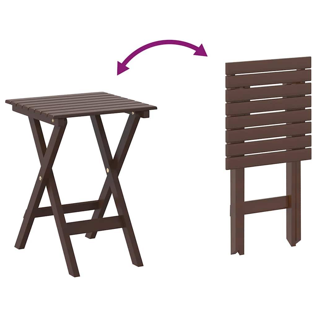 Table d'appoint pliable bois de peuplier marron 35 x 35 x 46 cm - PANGIVO - Image 8