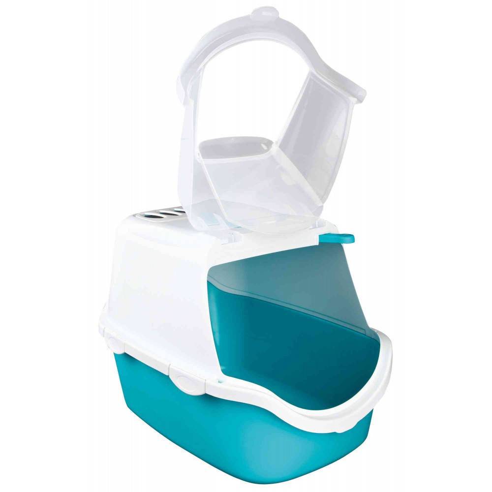 animallparadise - Maison de toilette, Vico Open Top turquoise 40 x 56 x 40 cm pour chat. - Imagen 2