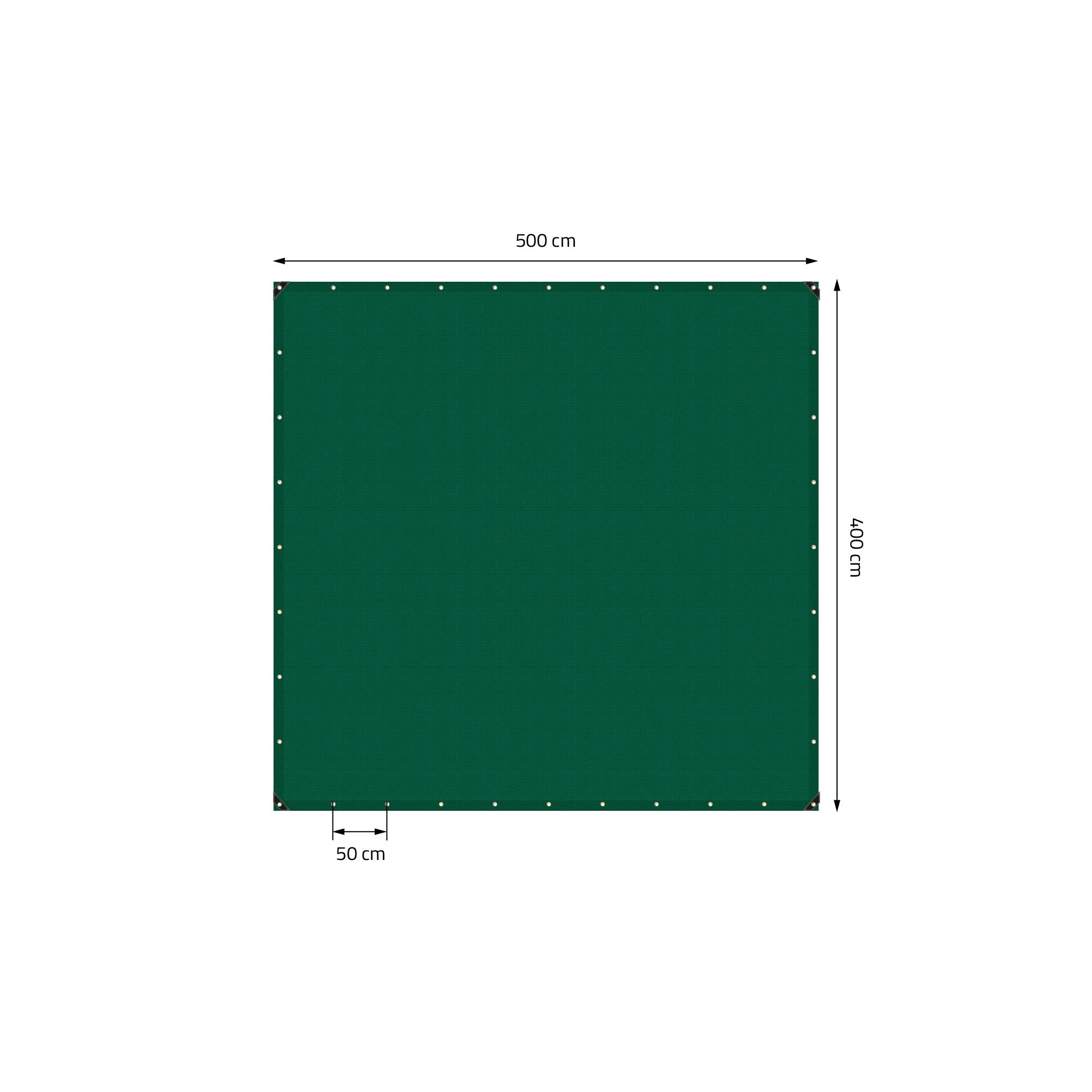 Ecd-Germany - Bâche de Protection Premium avec Œillets + 10 Crochets, 5x4m 20m², 650g/m², Vert, Tissu PVC, Indéchirable, Imperméable - Imagen 5