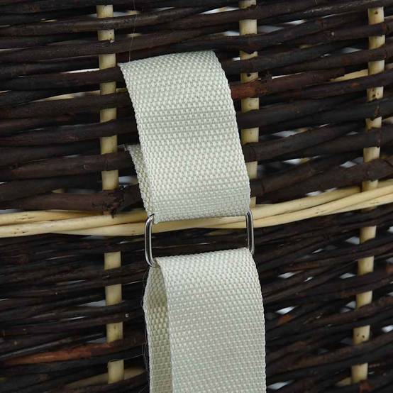 Grand sac à dos panier à bûches en osier naturel transport bois 58 cm – ComfortXL Outdoor Living - Image 9