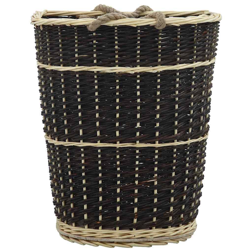 Grand sac à dos panier à bûches en osier naturel transport bois 58 cm – ComfortXL Outdoor Living - Image 2