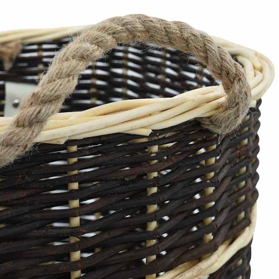 Grand sac à dos panier à bûches en osier naturel transport bois 58 cm – ComfortXL Outdoor Living - Image 7