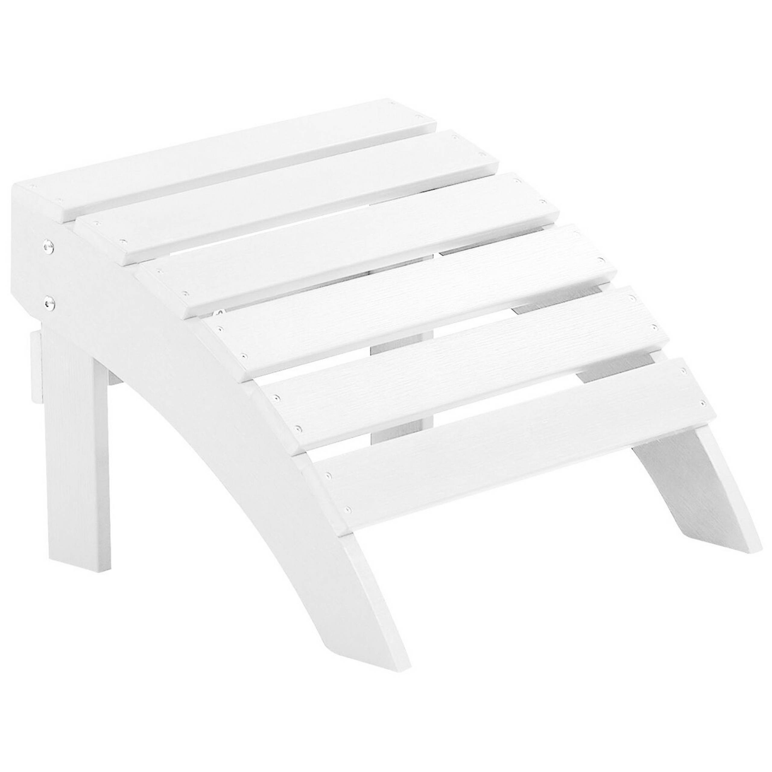 Beliani - Repose-pied Bois synthétique Blanc ADIRONDACK - Beliani - Imagen 2