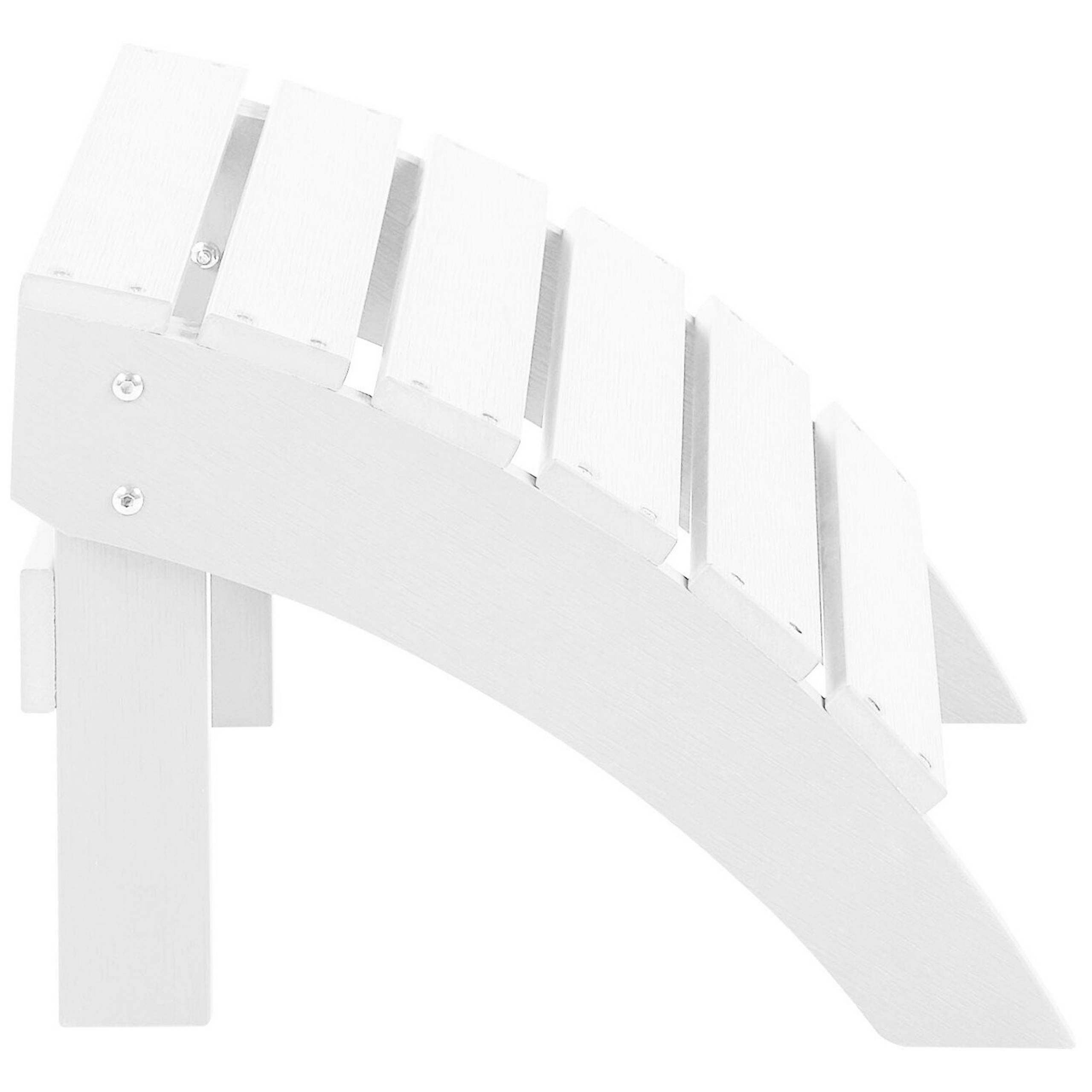Beliani - Repose-pied Bois synthétique Blanc ADIRONDACK - Beliani - Imagen 5