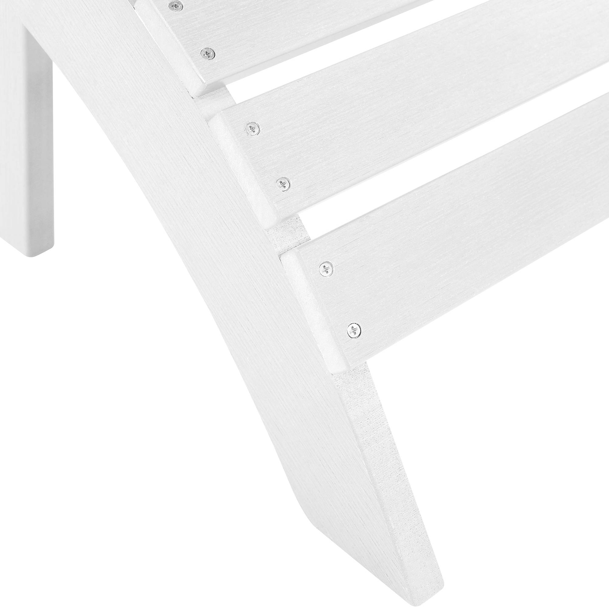 Beliani - Repose-pied Bois synthétique Blanc ADIRONDACK - Beliani - Imagen 6