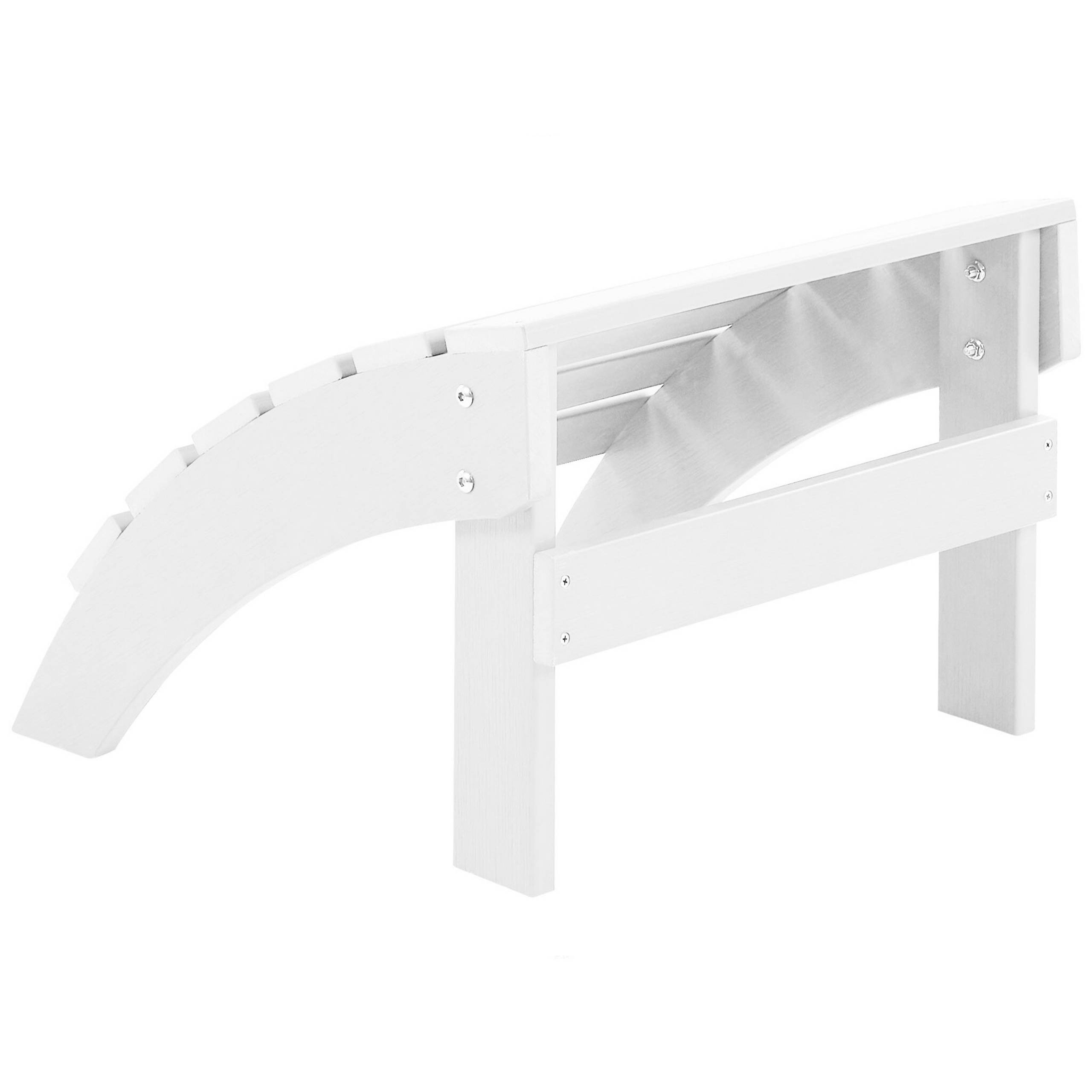 Beliani - Repose-pied Bois synthétique Blanc ADIRONDACK - Beliani - Imagen 4