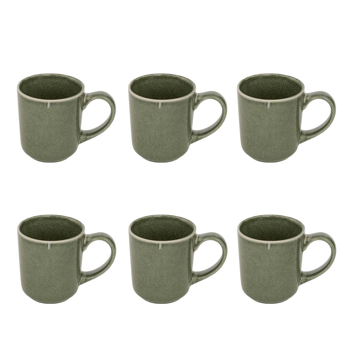 Lot de 6 Mugs "Terre Inconnue" 42cl Kaki - Image 1