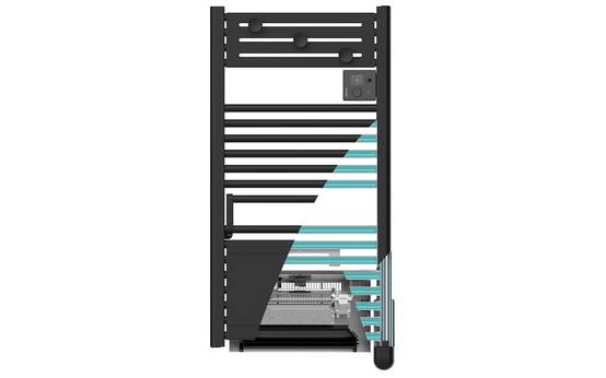 Sèche-serviettes électrique connecté – Actibain Connect noir – 1500 W – 50 x 101,1 cm - Noirot - Image 3