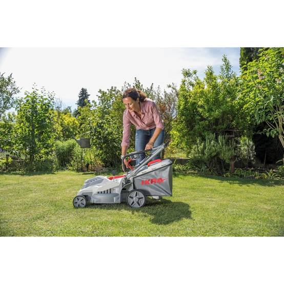 Tondeuse électrique 1600W 2en1 Tonte & Ramassage Pelouse Largeur de coupe 38cm, 5 Hauteurs de coupe, Tondeuse gazon Bac 42L IKRA - Image 6