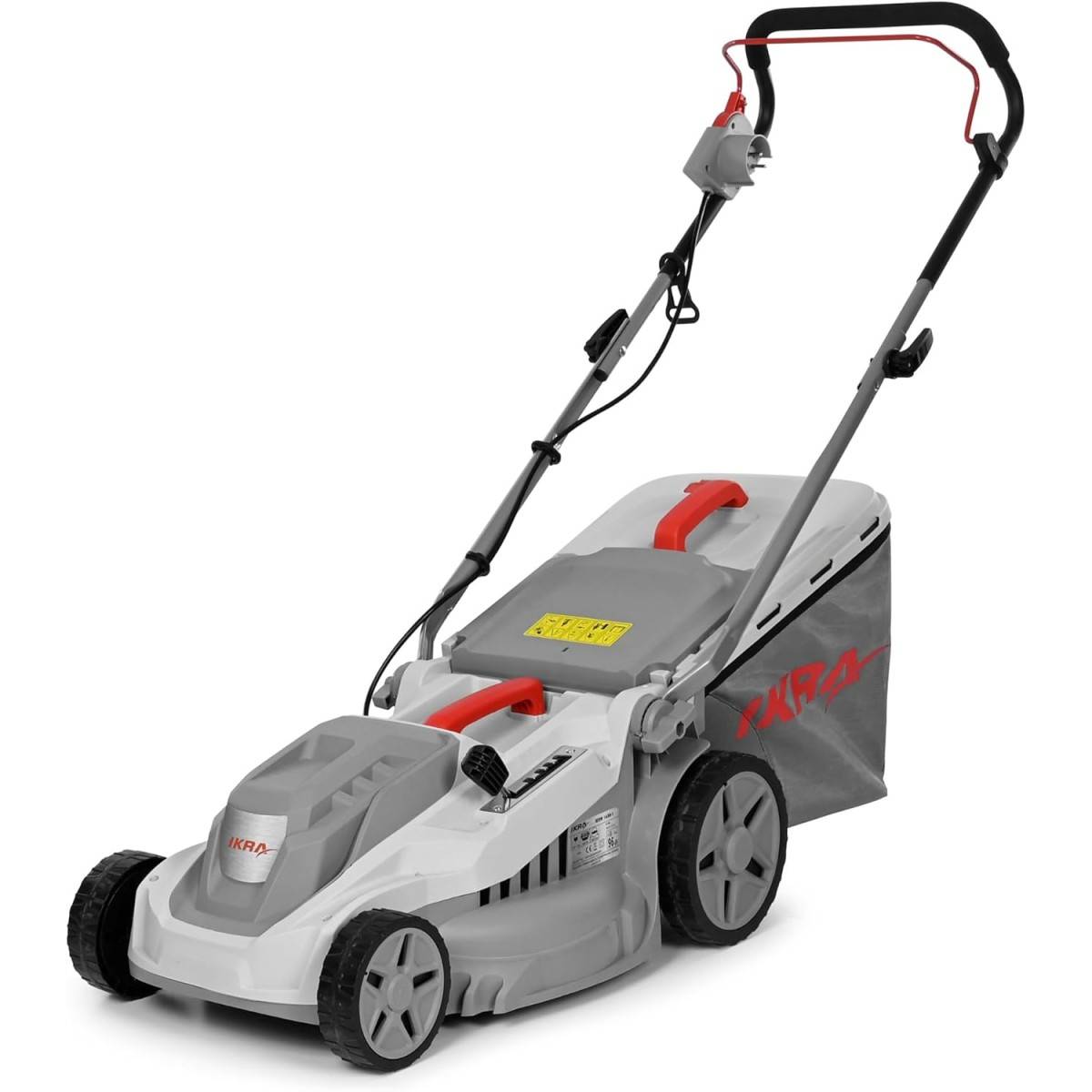 Tondeuse électrique 1600W 2en1 Tonte & Ramassage Pelouse Largeur de coupe 38cm, 5 Hauteurs de coupe, Tondeuse gazon Bac 42L IKRA - Image 1