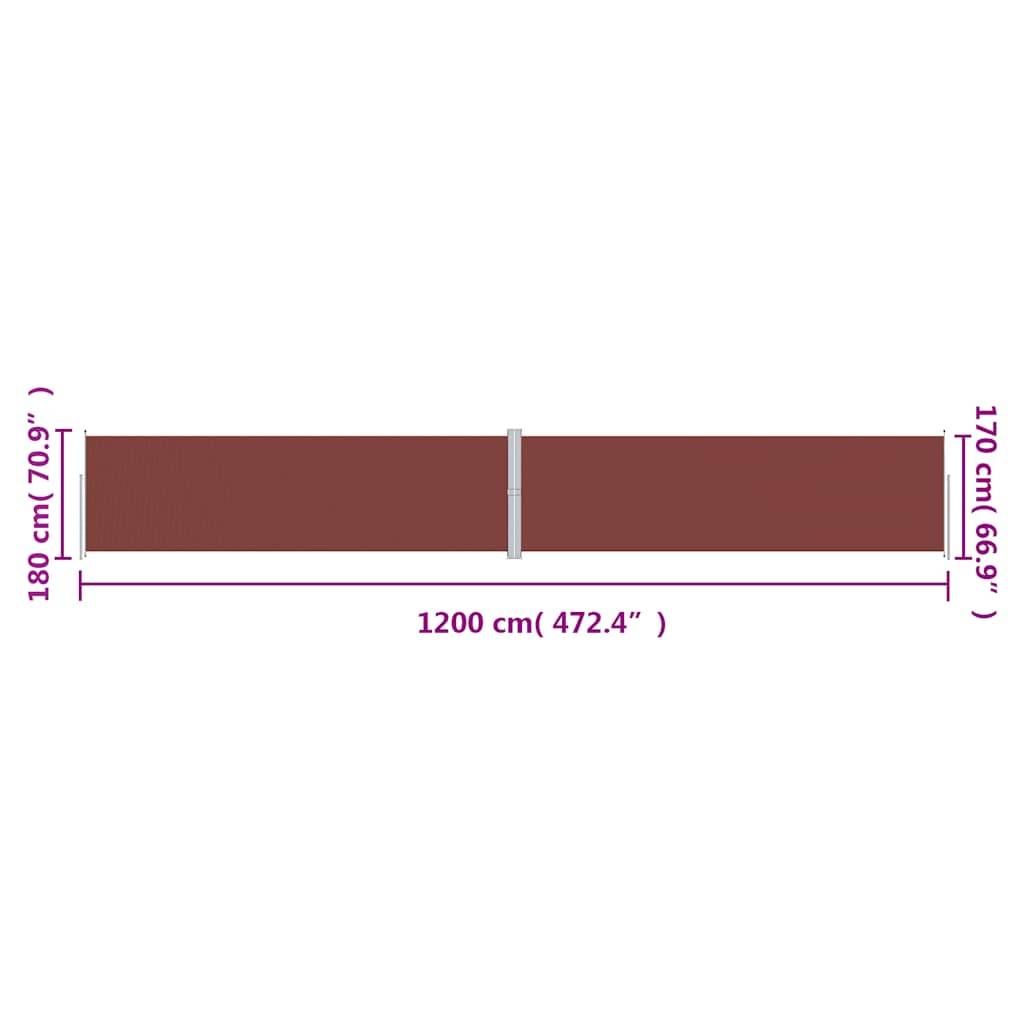 Store banne | Auvent latéral rétractable Marron 180x1200 cm Maison Chic - Image 8