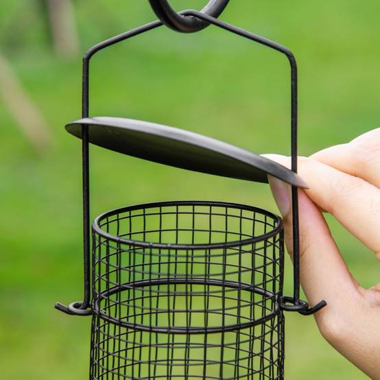 Station de nourrissage oiseaux acier jardin mangeoire sur pied crochets 208cm noir - ComfortXL Outdoor Living - Image 7