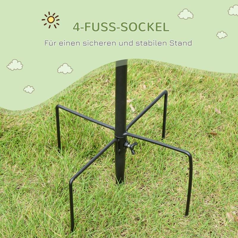 Station de nourrissage oiseaux acier jardin mangeoire sur pied crochets 208cm noir - ComfortXL Outdoor Living - Image 6