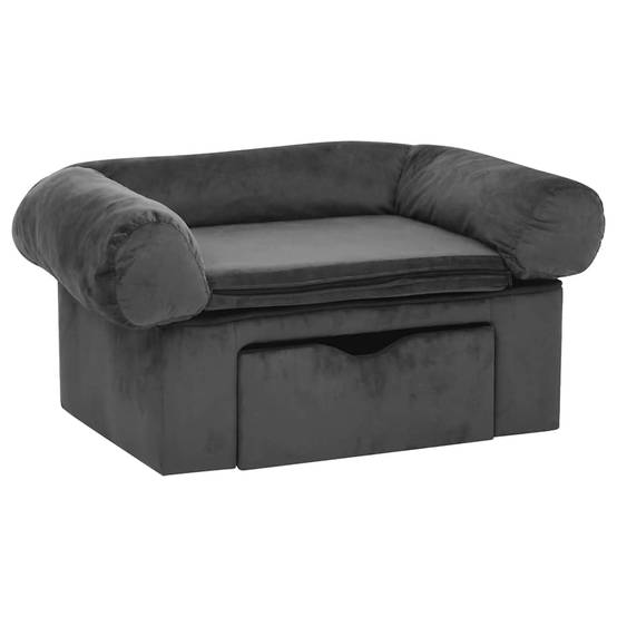 Panier velours gris 75 x 50 x 38 cm - Prolenta premium p377.4 - Image 1