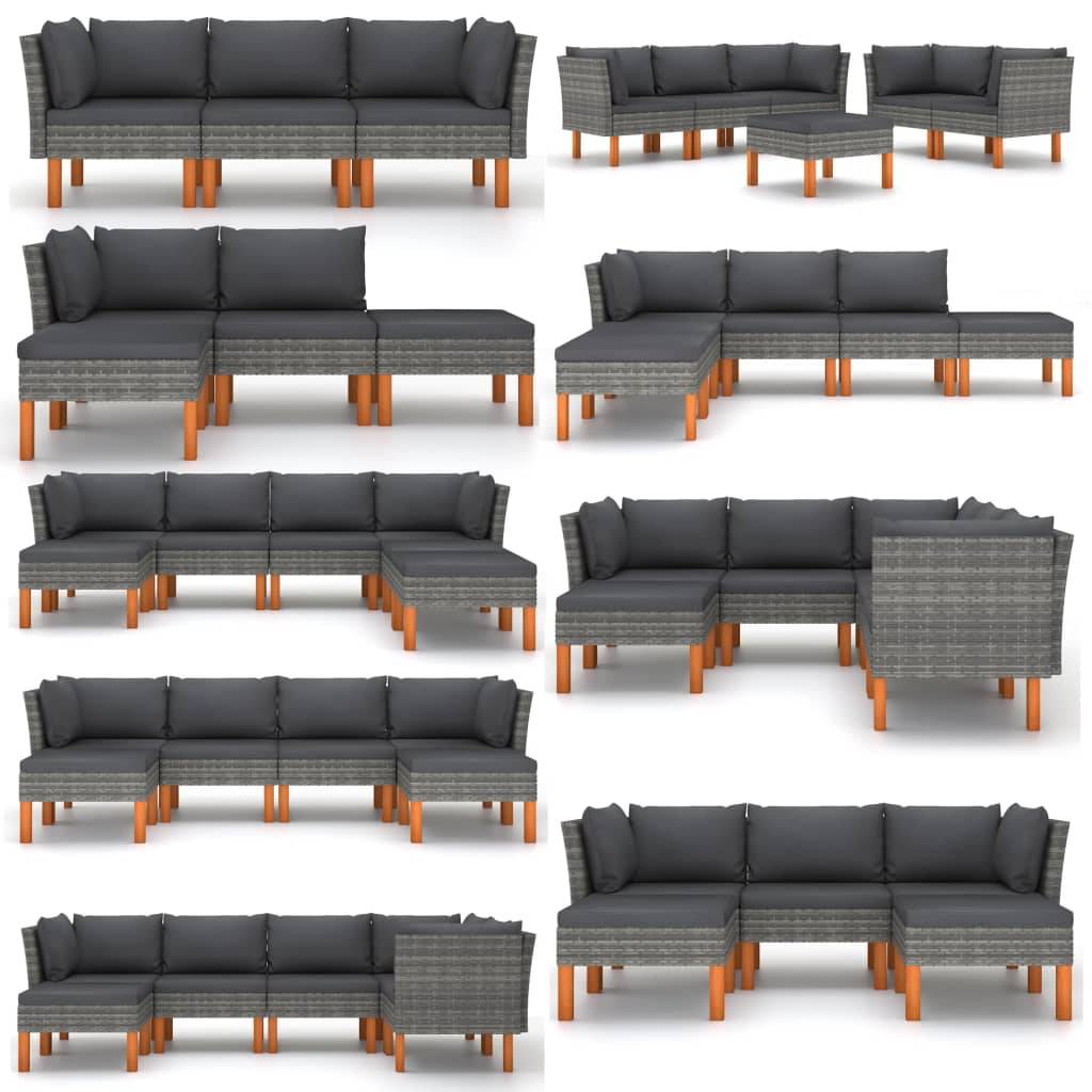 Fauteuil Relax Jardin Résine Tressée Pieds Bois Design Scandinave Coussins Moelleux Gris – ComfortXL Outdoor Living - Image 7