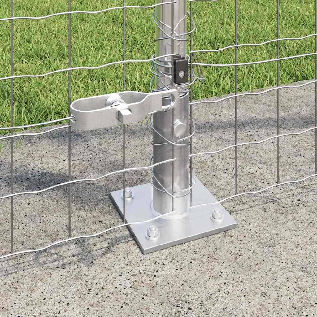 Poteau de clôture acier galvanisé gris 3,2 x 3,2 x 170 cm, Poids :97.2kg - PANGIVO - Image 3
