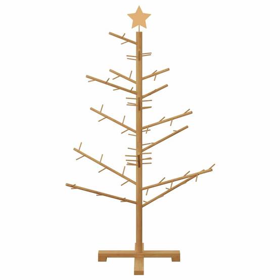 ComfortXL - Sapin de Noël en bois de pin Décoration de fête pour salon et terrasse Marron 125 cm – ComfortXL Outdoor Living - Image 5
