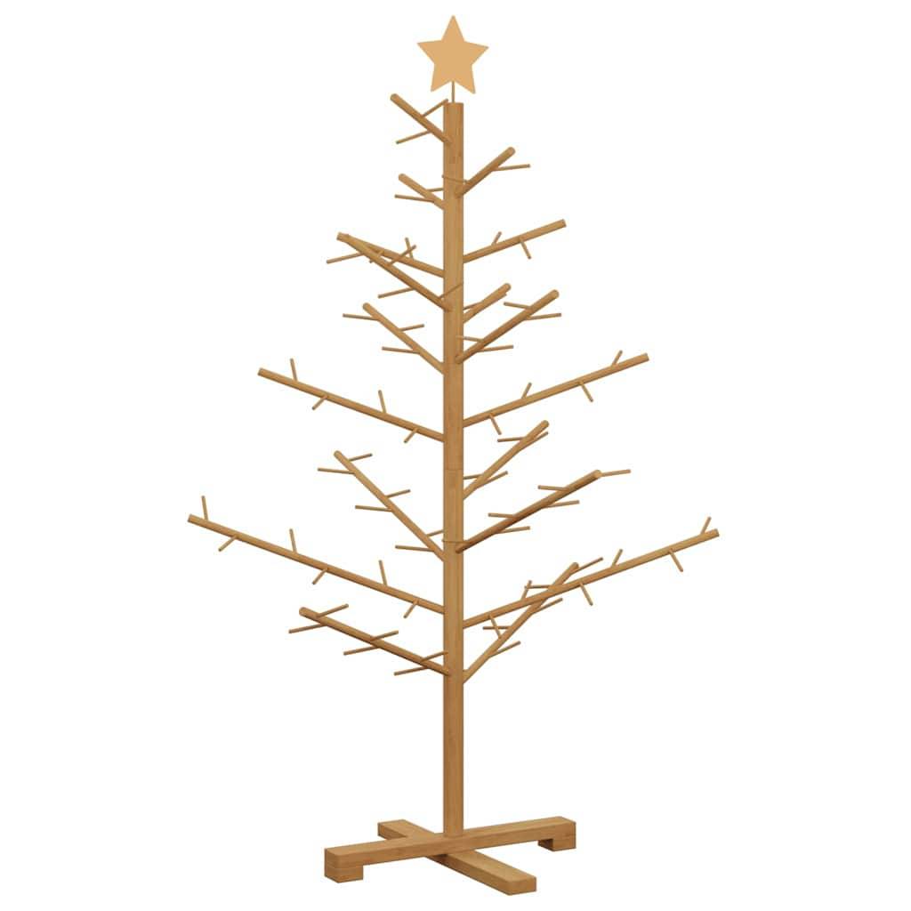 ComfortXL - Sapin de Noël en bois de pin Décoration de fête pour salon et terrasse Marron 125 cm – ComfortXL Outdoor Living - Image 2