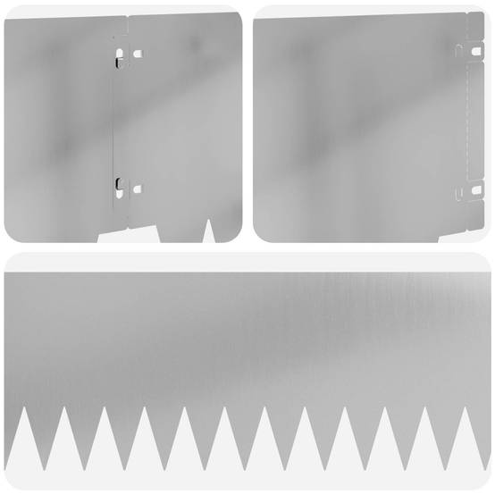 Bordure de jardin métal pour extérieur organisation harmonieuse 103x25cm argenté - ComfortXL Outdoor Living - Image 7