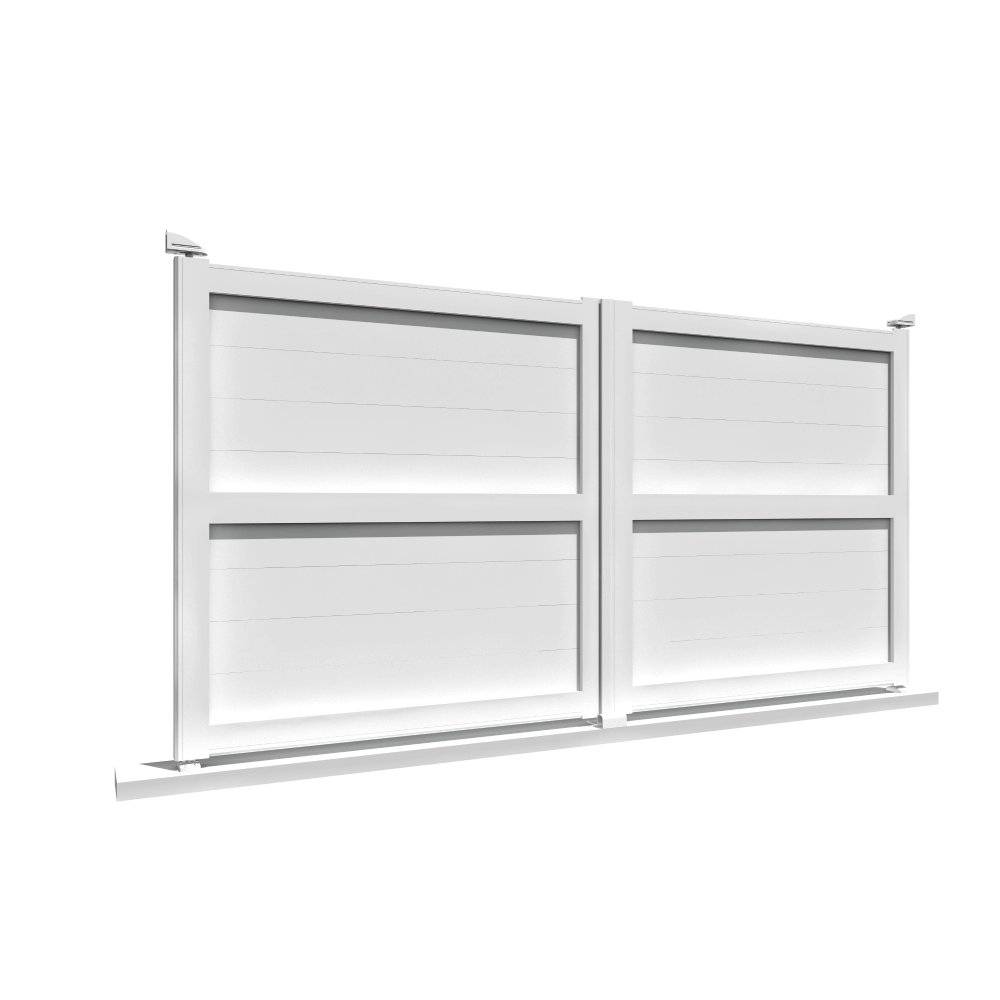 Intersun - Portail battant plein L 3000 x H 1606 mm (Blanc) - INTERSUN - Imagen 1