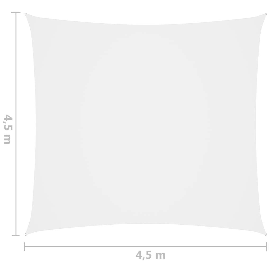 Helloshop26 - Voile d'ombrage parasol tissu oxford carré 4,5 x 4,5 m blanc - Imagen 6