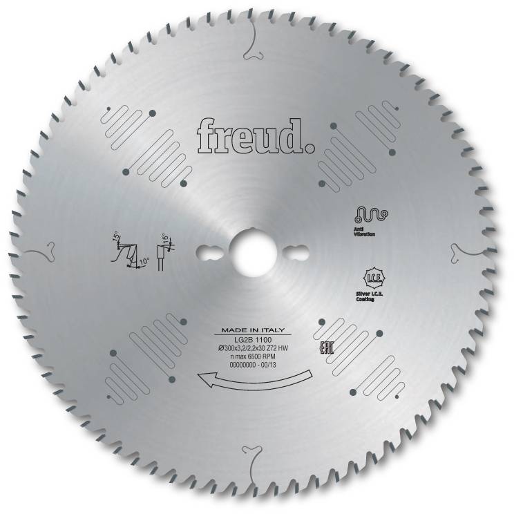 Lame pour panneaux en bois/contreplaqués FREUD - Ø250 3,2/2,2 AL30 Z60 BA - F03FS07566 -LG2B 0700