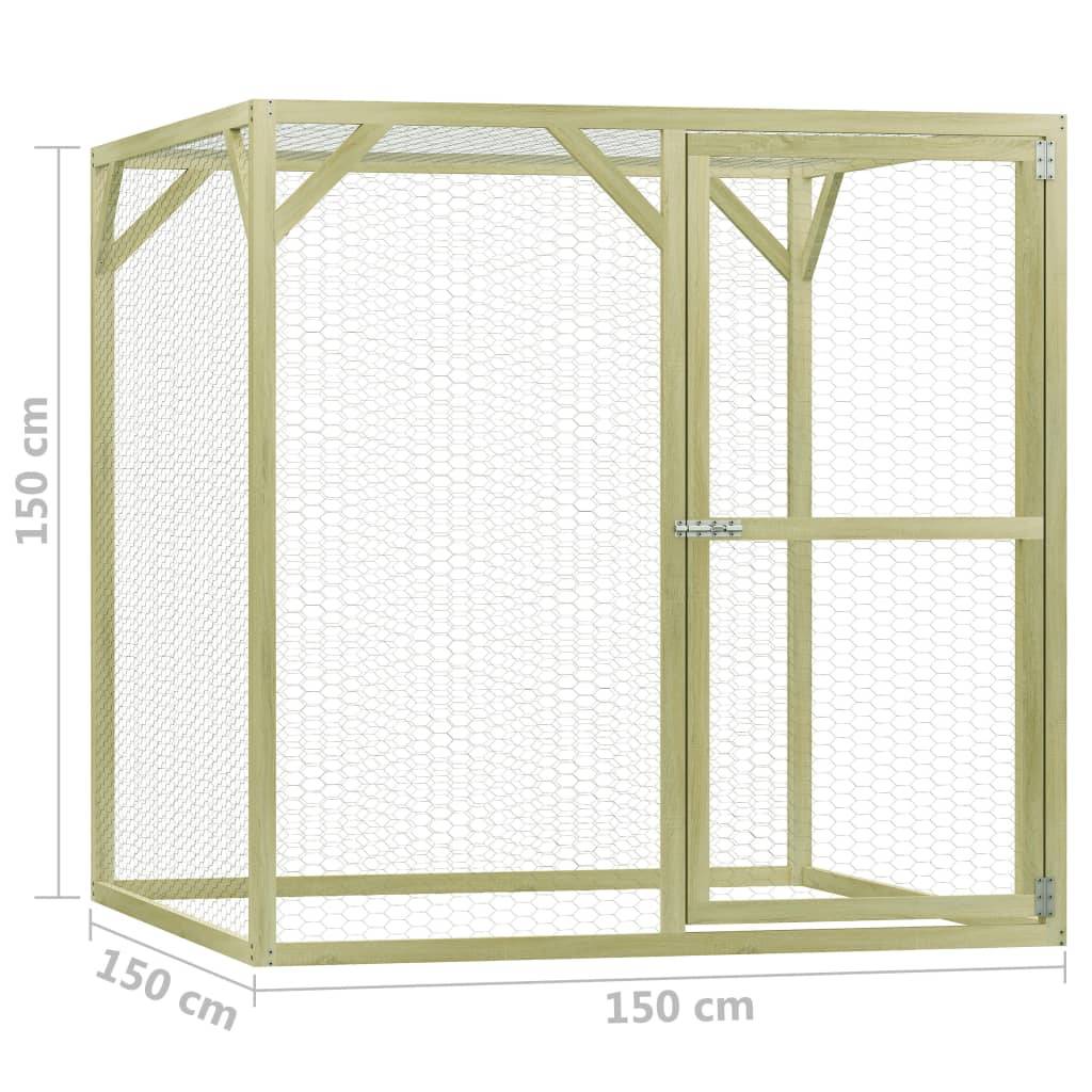 Helloshop26 - Poulailler 1,5 x 1,5 x 1,5 m pinède imprégnée - Imagen 6